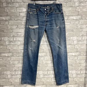 36x36 Vintage 90s Y2K Levi's 501 Button Fly Mexico Medium Wash Dad Jeans *Flawed